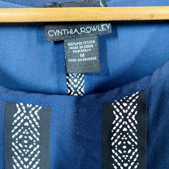 Cynthia Rowley Sleeveless Tunic Semi Sheer Top Career Casual - M - Picture 4 of 4